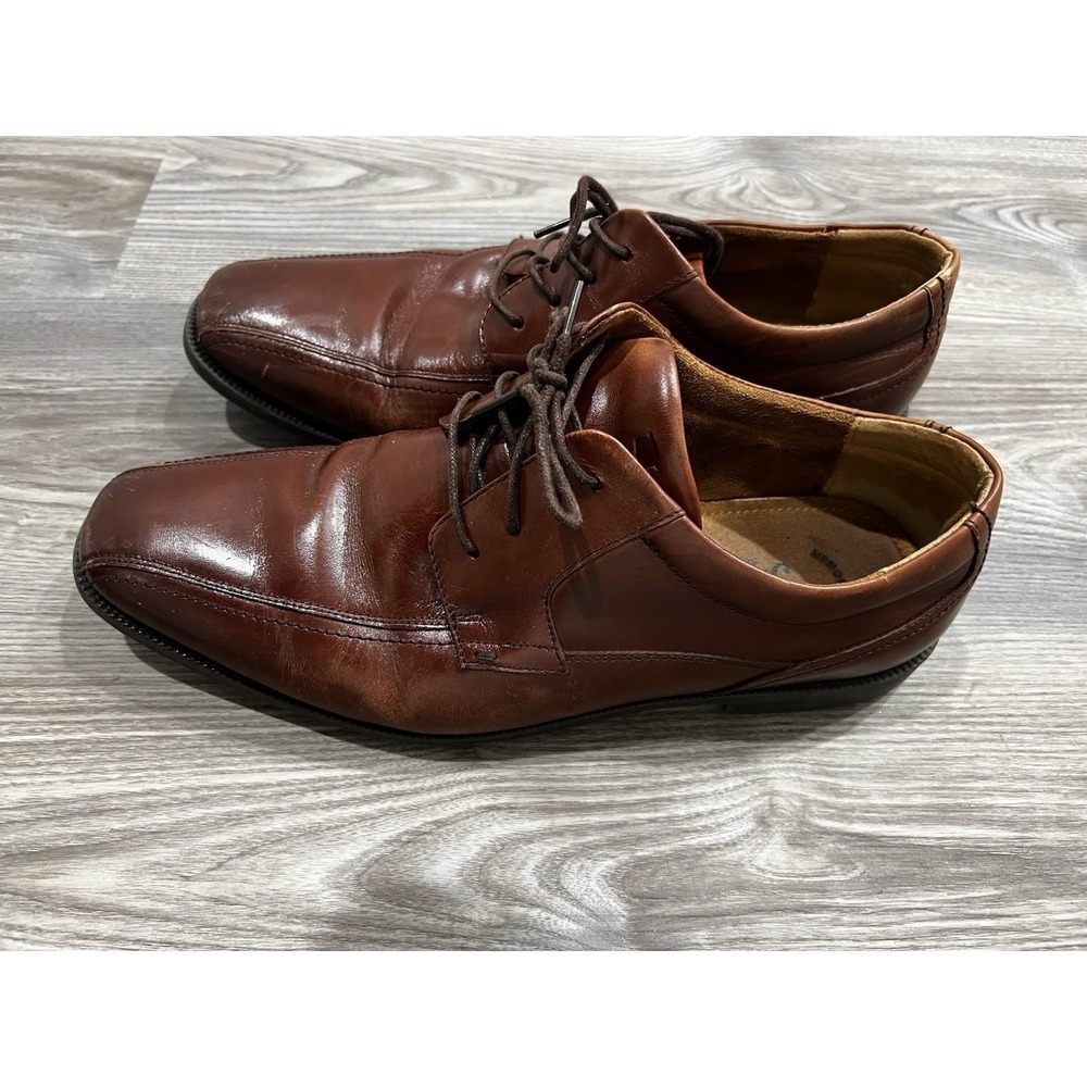 Florsheim Men's 10.5 EEE Shoes Brown Leather Lace Up Classis Dress Shoes